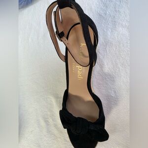 Kate Spade Black and Tan Wedge Sandals
